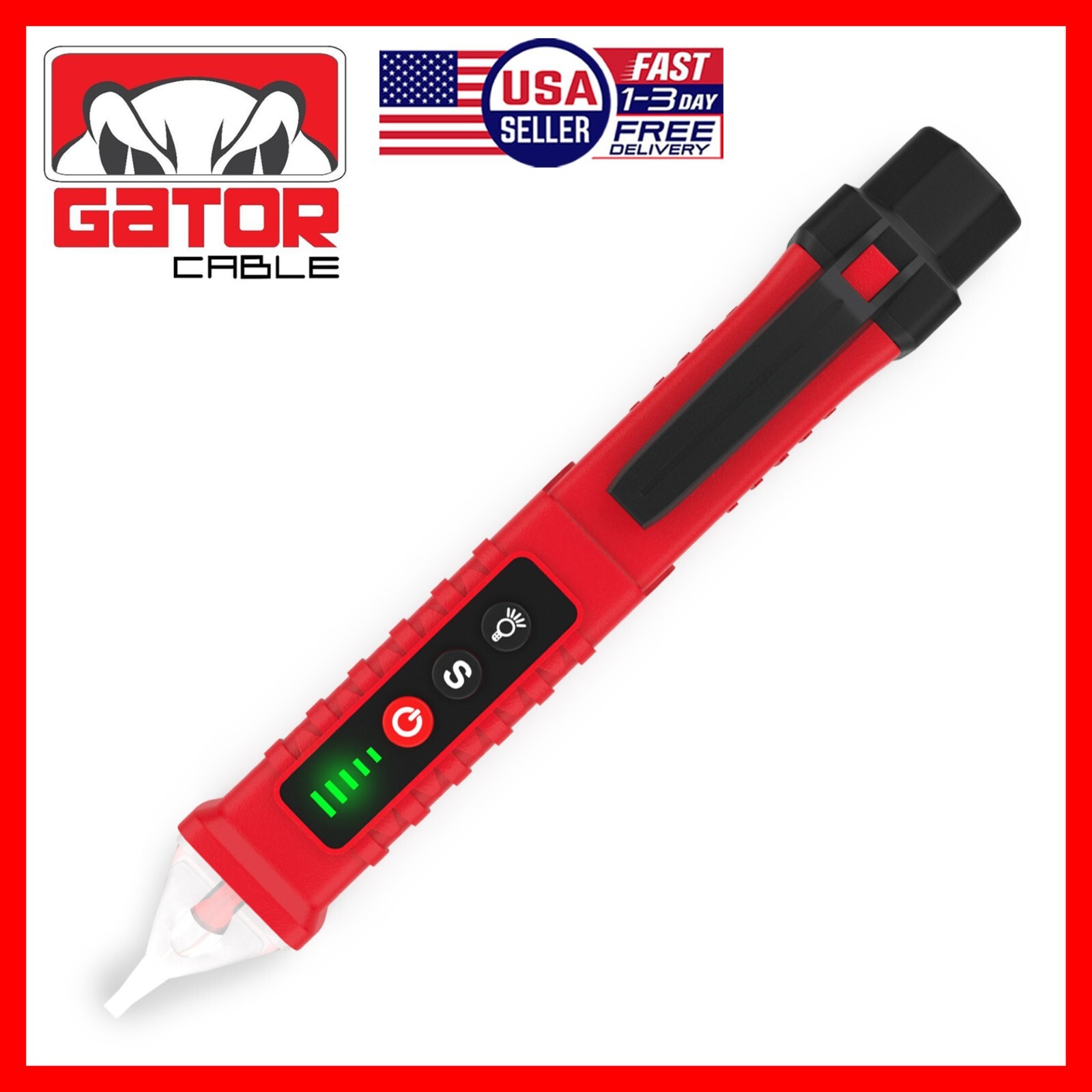 Voltage Electric Tester Volt Detector Test Pen Non-Contact Sensor AC DC 12-1000V