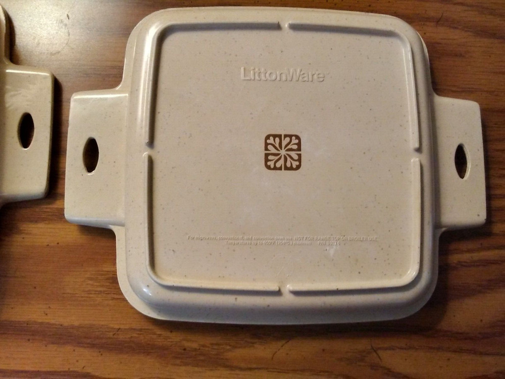 Littonware square dish for microwave or oven
