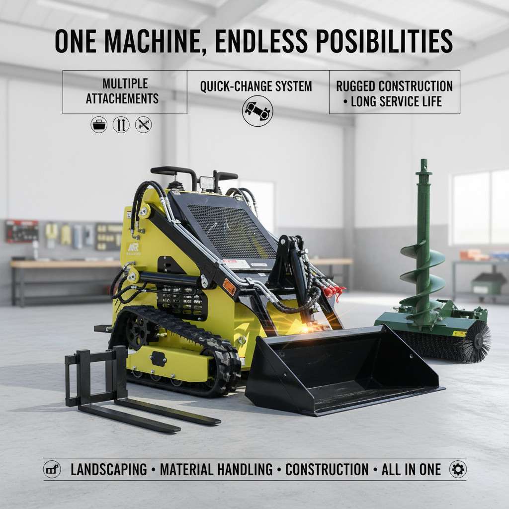 13.5HP Mini Skid Steer Track Loader with Hydraulic Drive