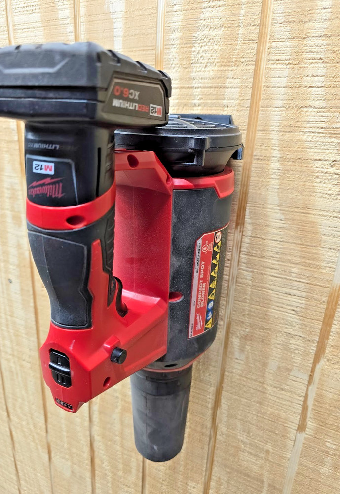 Milwaukee M12 Blower Vertical wall mount holder ABS