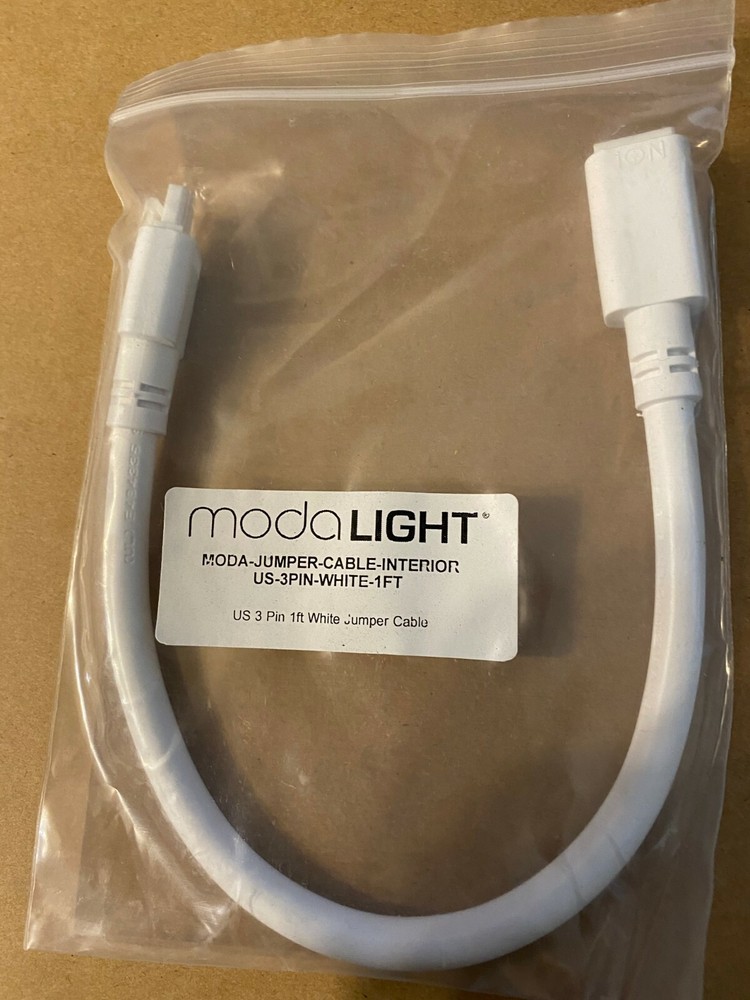 ModaLight Moda-Jumper Cable Interrior US-3PIN-WHITE-1FT