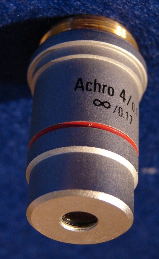 Leica ACHRO 438 Microscope Objective 4x 0.10 NA ∞/0.17