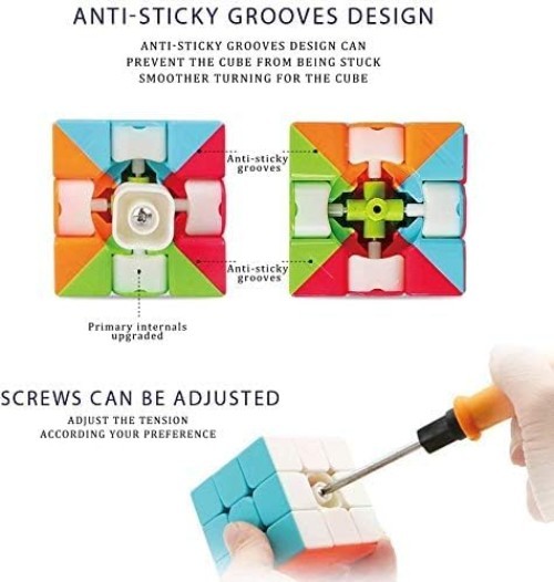 56mm Warrior W Stickerless Magic Cube - Boost Concentration & Dexterity