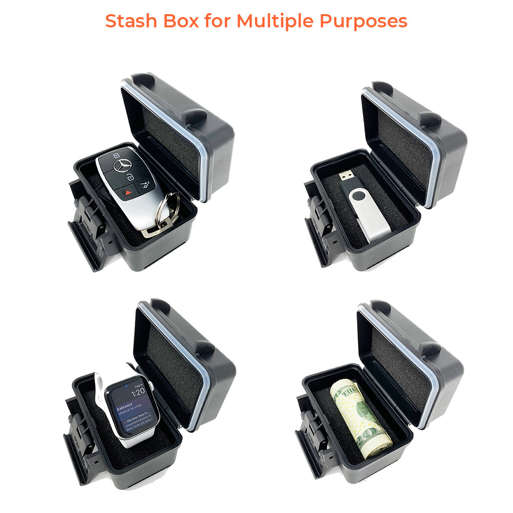 Magnetic Hide A Key Fob Waterproof Magnet Stash Box Under Vehicle GPS Holder