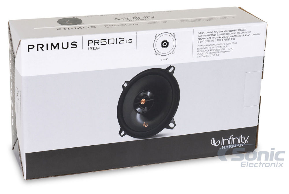 Infinity Primus PR5012IS 80W RMS 5.25" 2-Way Coaxial Car Speakers