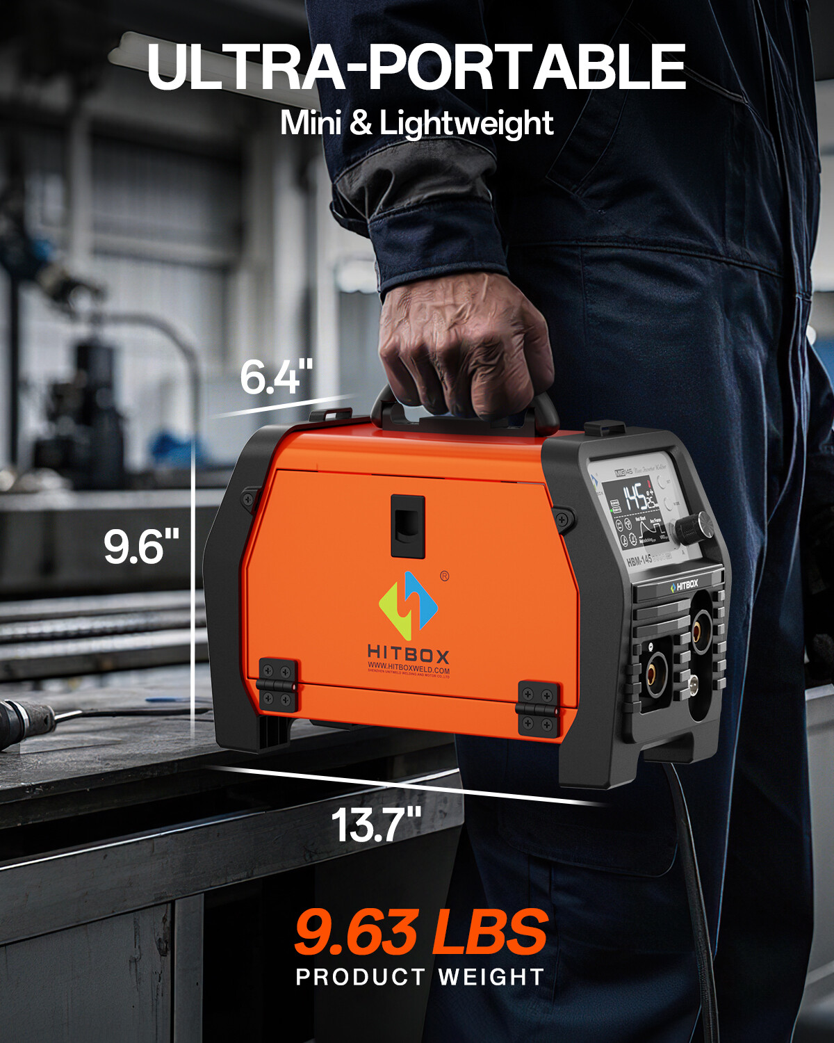 Hitbox 4IN1 MIG Welder Spool Gun/MMA/Gasless/Lift TIG Welding Machine 110V&220V