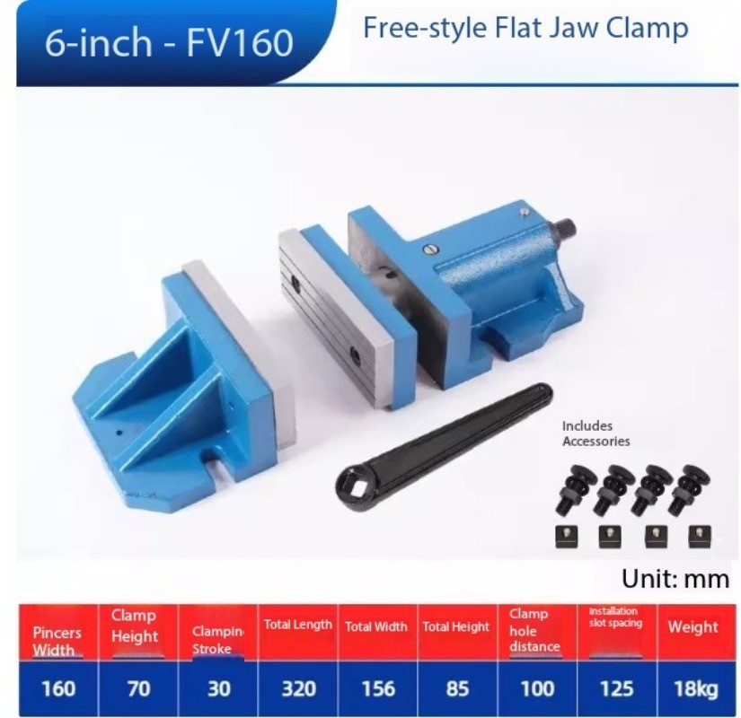 Large-Opening Milling Machine Free-Style Vise Split-Type Parallel Jaw Vise