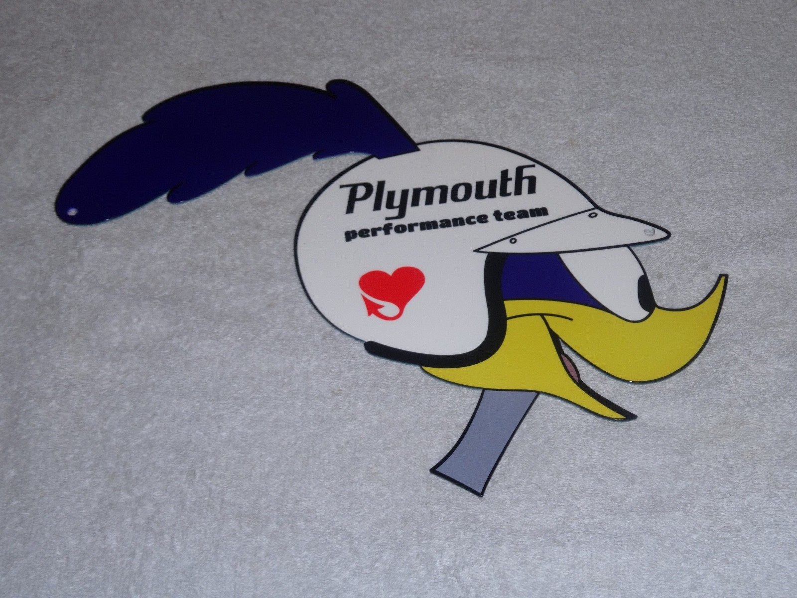 VINTAGE ROAD RUNNER DODGE PLYMOUTH PERFORMANCE 13" METAL GAS OIL SIGN ROADRUNNER