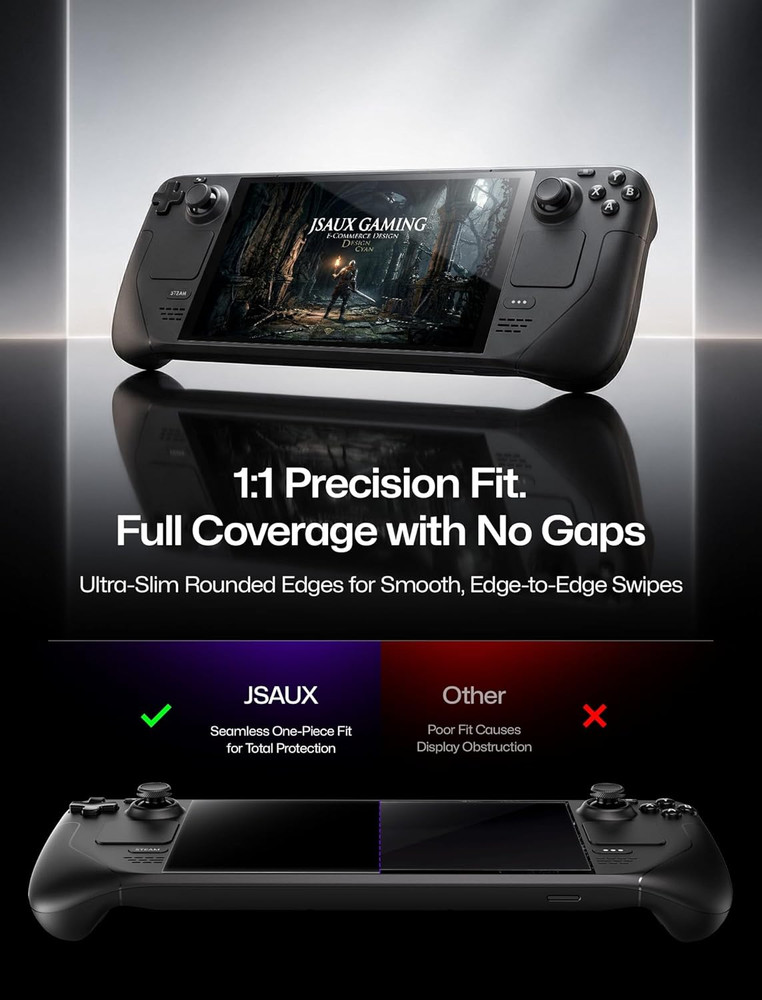 2-Pack Obsidian AR Screen Protector for Steam Deck, Anti-Reflection & Ultra Clea