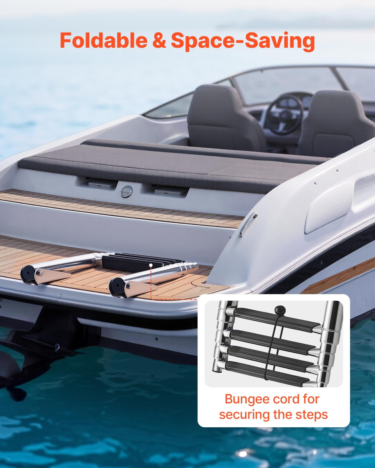 Boat Ladder, 4 Steps, Pontoon Boats