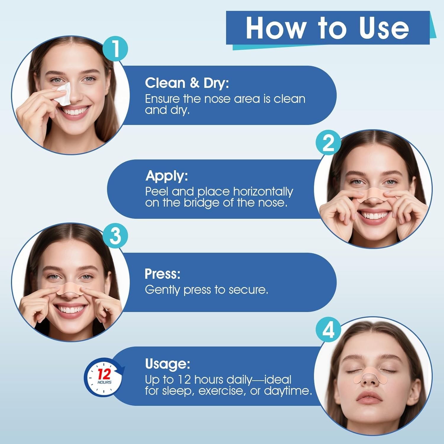 70 Pcs Nasal Strips，Extra Strength, Sweat-Proof Adhesive Performance Nose Strips