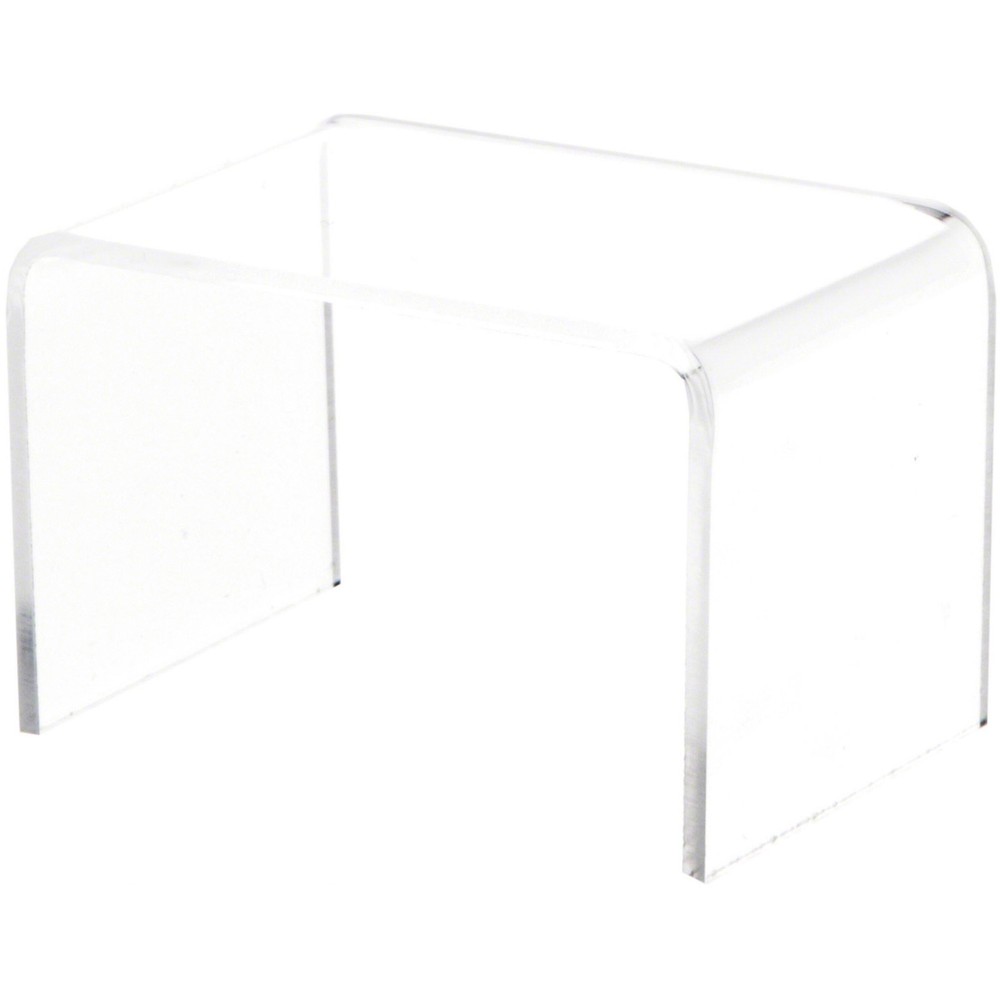 Plymor Clear Acrylic Rectangular Display Riser, 2" H x 3" W x 2" D (1/8" thick)