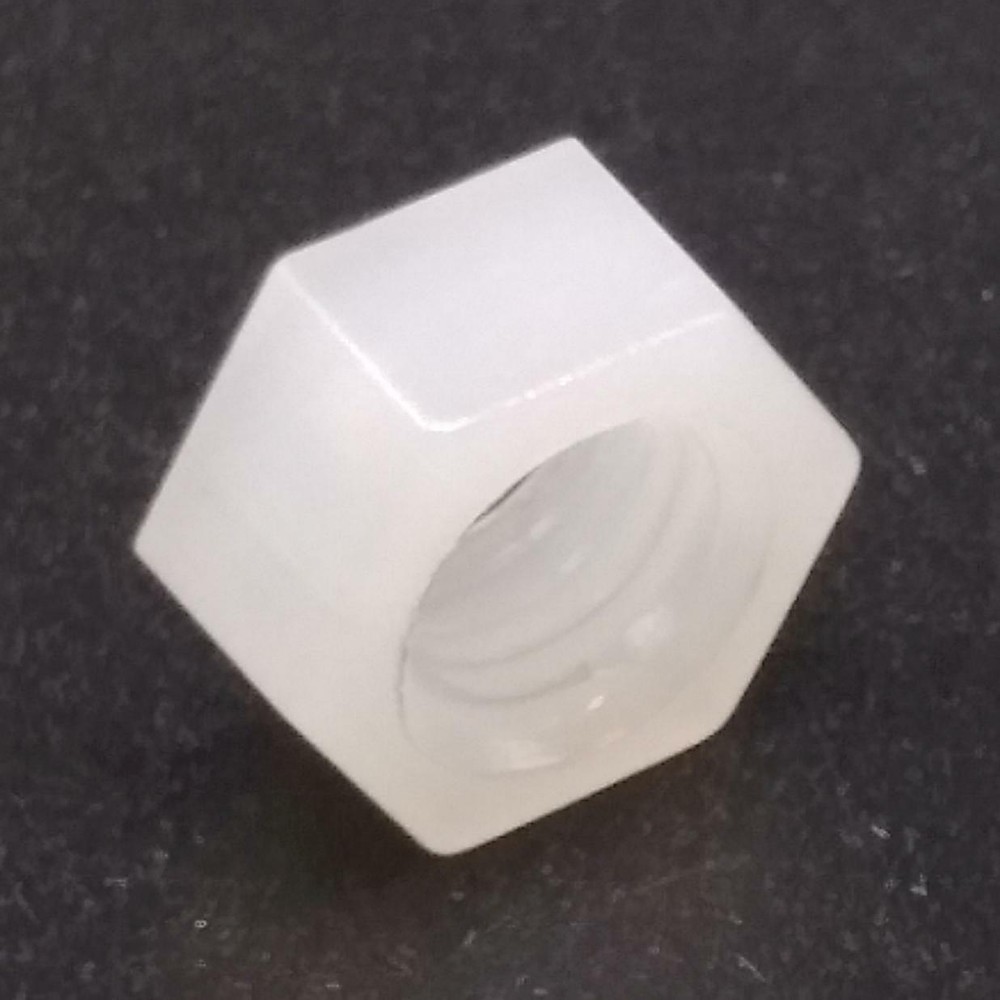 500pcs M3 Metric Thread Insert Screw Fastener White Nylon Hex Nut