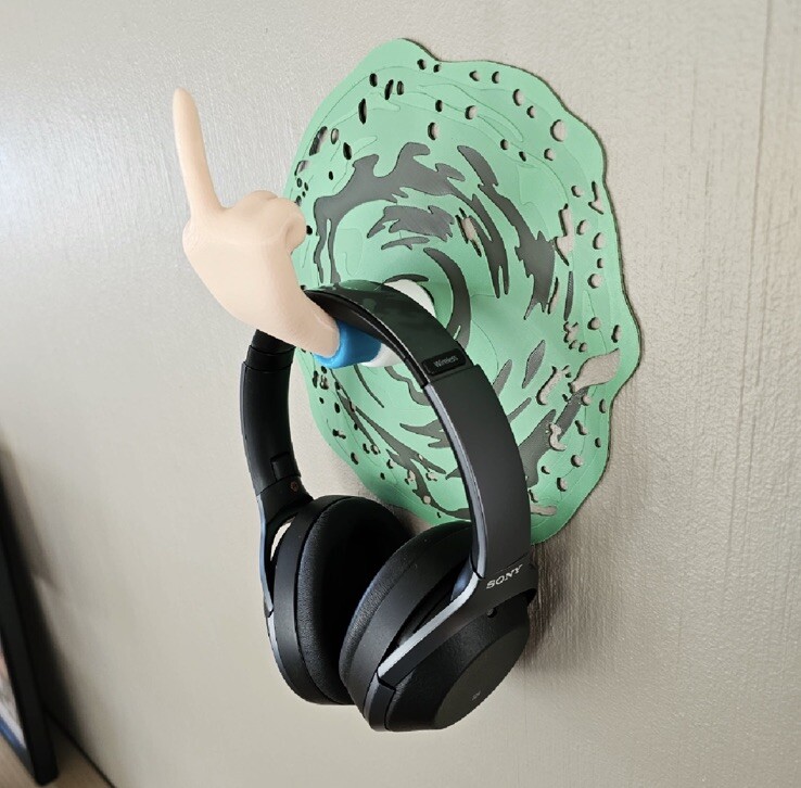 Rick And Morty Wall Mounted Headphone Holder