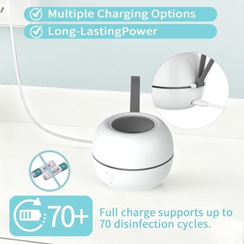 Portable Pacifier Sanitizer, UV Light Sanitizer Case for Pacifier, Type-C