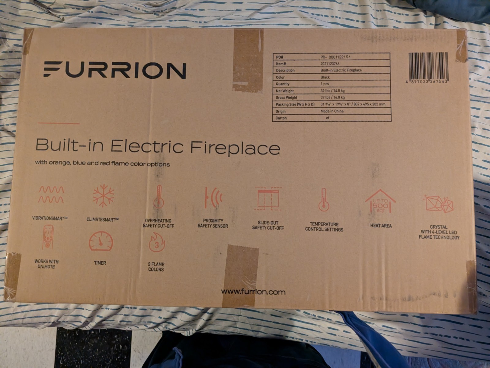 Furrion RV 30" Electric Fireplace for RV/Home -FF30SC15A-BL Lippert.