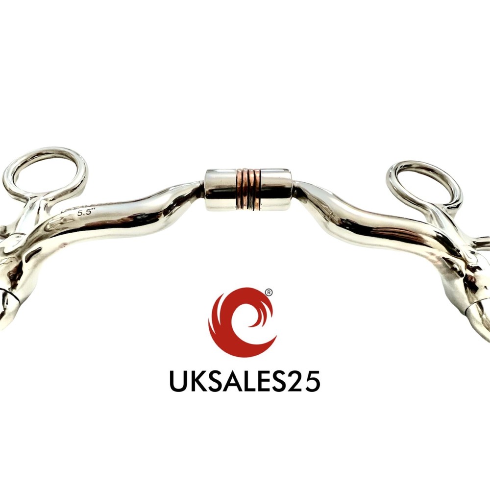 Western Hanging Cheek Comfort Bit Copper Roller & Inserts *SAME DAY DISPATCH*