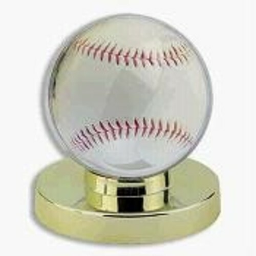 1 DELUXE GOLD BASE PLASTIC BASEBALL DISPLAY CASE