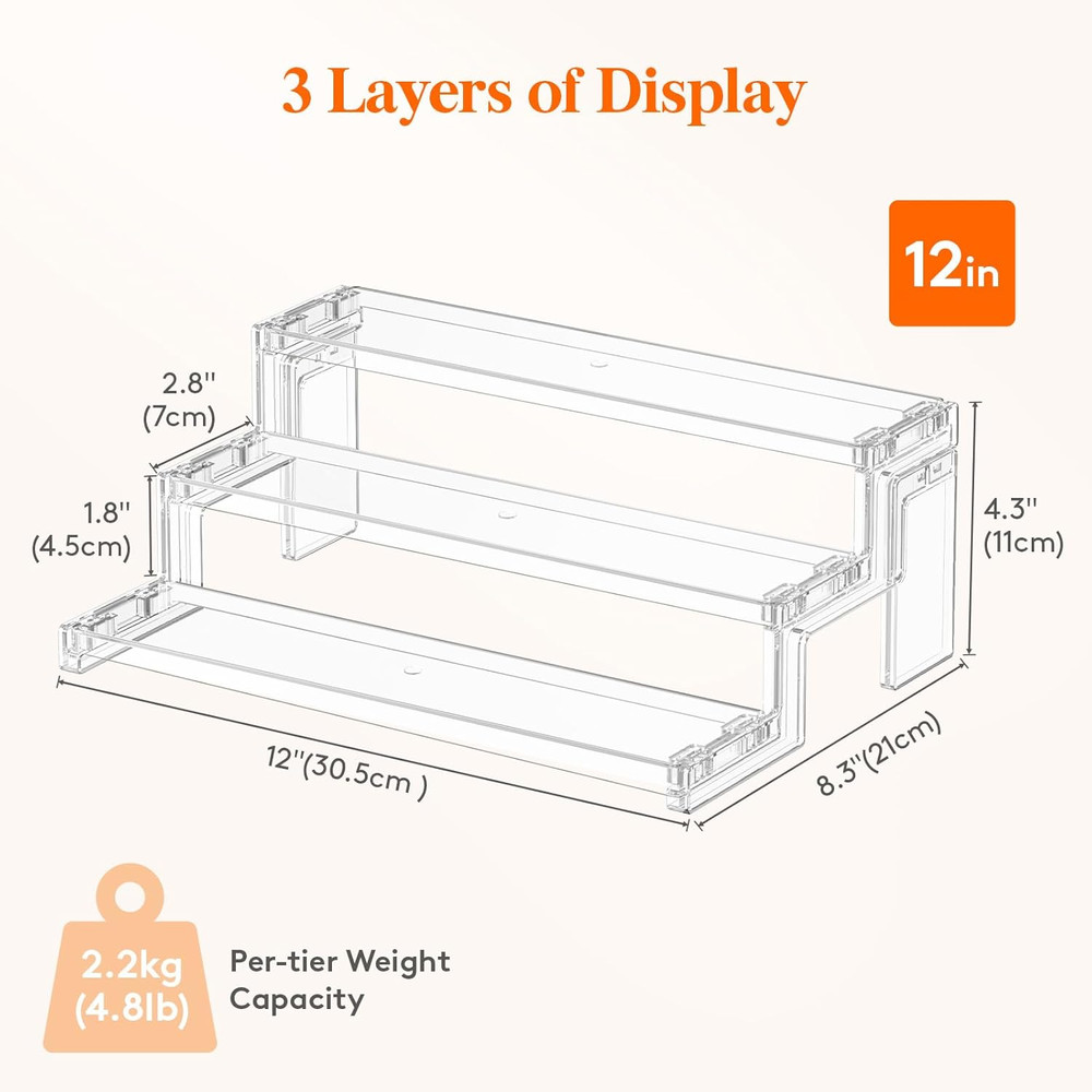 Cupcake Stand, Perfume Cologne Organizer, Tool-Free Assembly, Display Riser, Spi