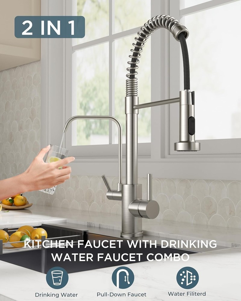 2 in 1 Kitchen Faucet with Water Filter