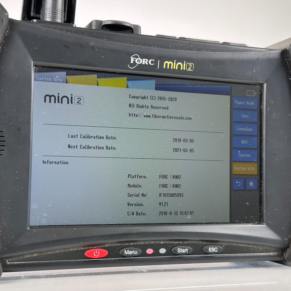 Forc MINI2 Version V1.21 Optical Time Domain Reflectometer