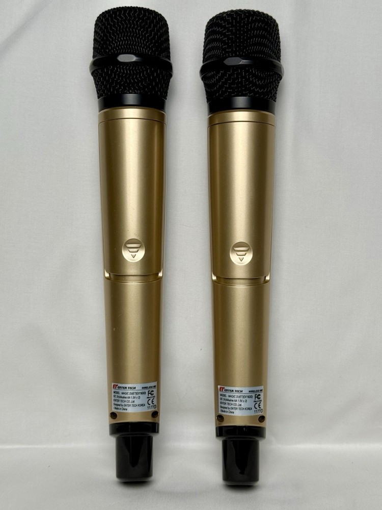 Two Diamond Magic Sing ET19KV Wireless Karaoke Working Replacement Microphones