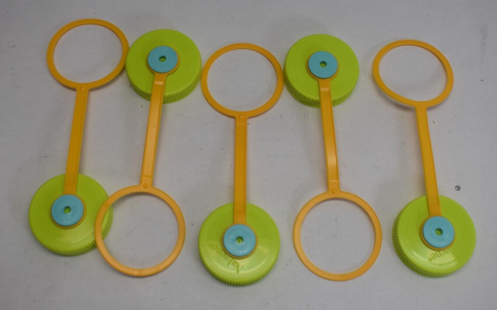 Nalgene 63mm Water Bottle Loop-Top Cap Palm Green Replacement Lid 32 oz 48oz 5pc