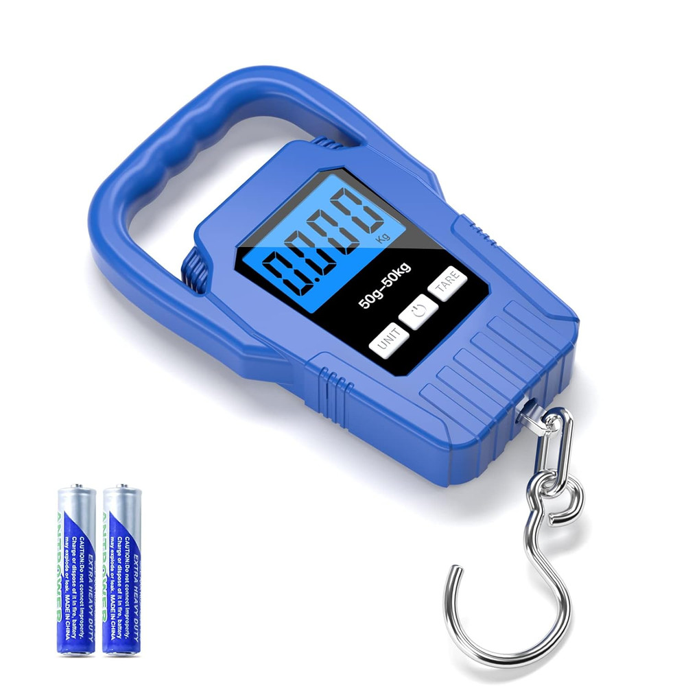 Báscula digital para colgar peces, 110 lb/50 kg