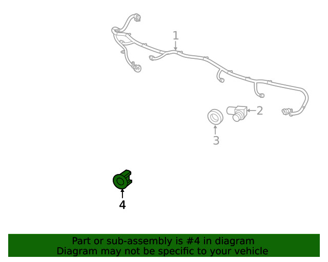 Genuine GM Park Sensor Bracket 84590527