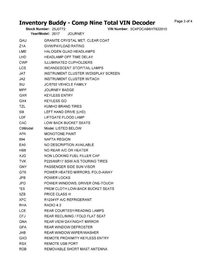 Shifter JOURNEY 2017 Transmission Shift 2107798