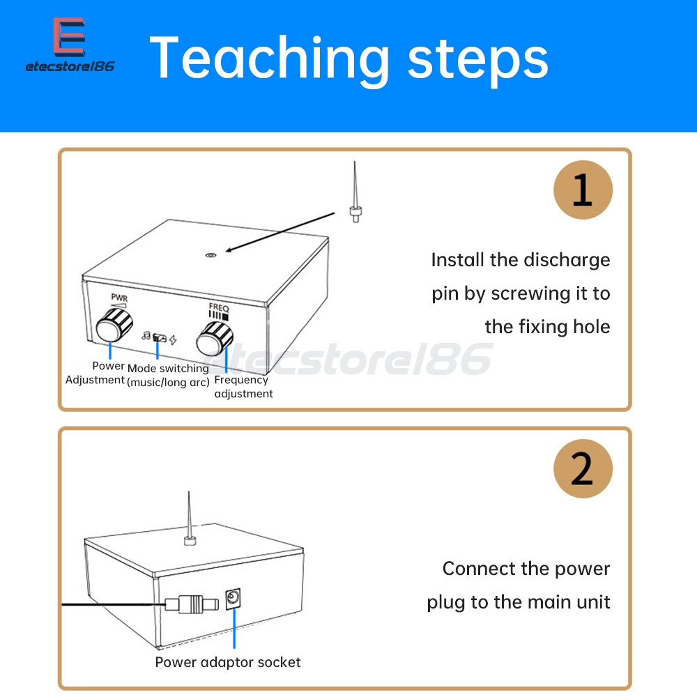 Bluetooth Music Tesla Coil Plasma Loudspeaker Touchable Artificial Lightning DIY