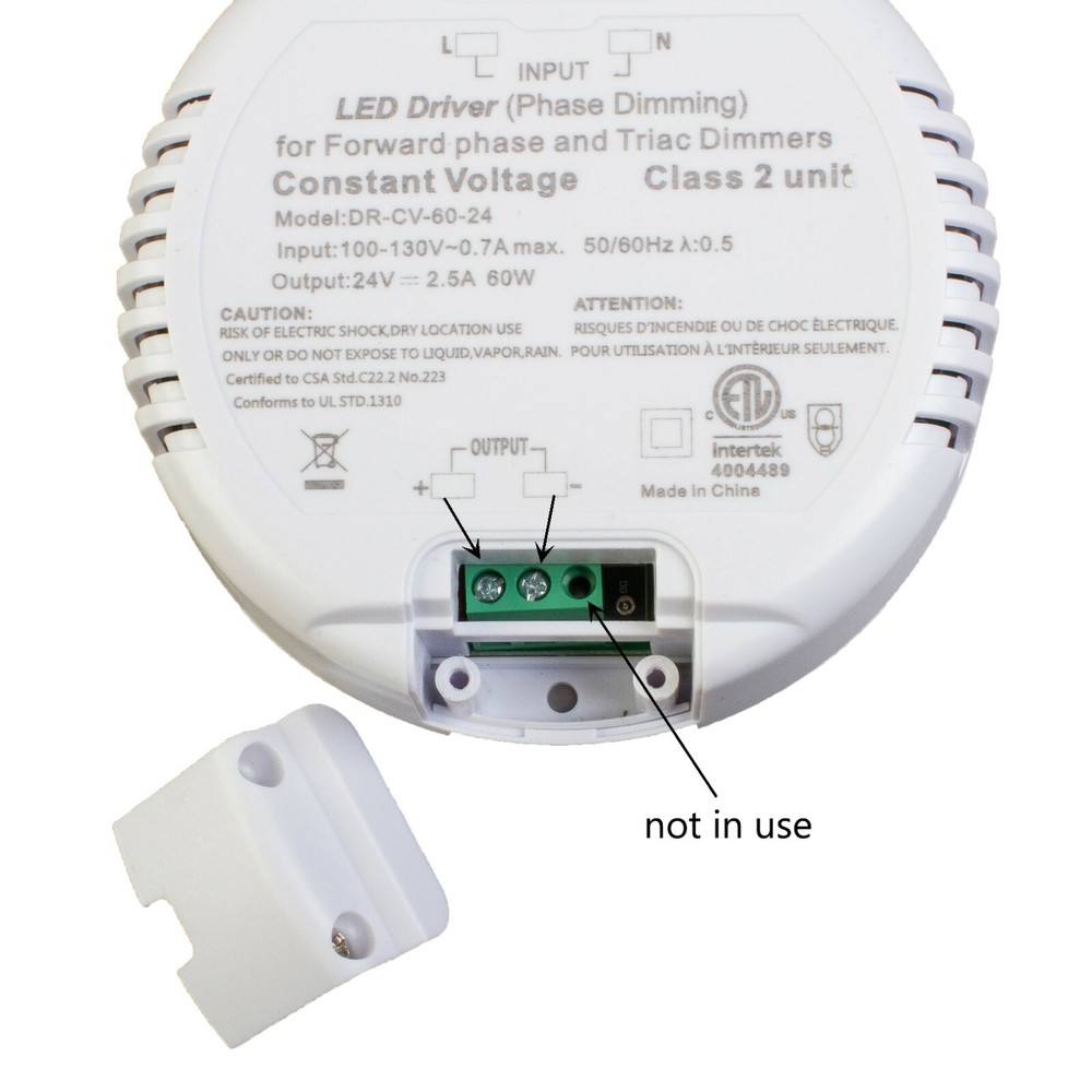 24v 60w Dimmable Power Driver Round shape Triac Class 2 fit Junction box