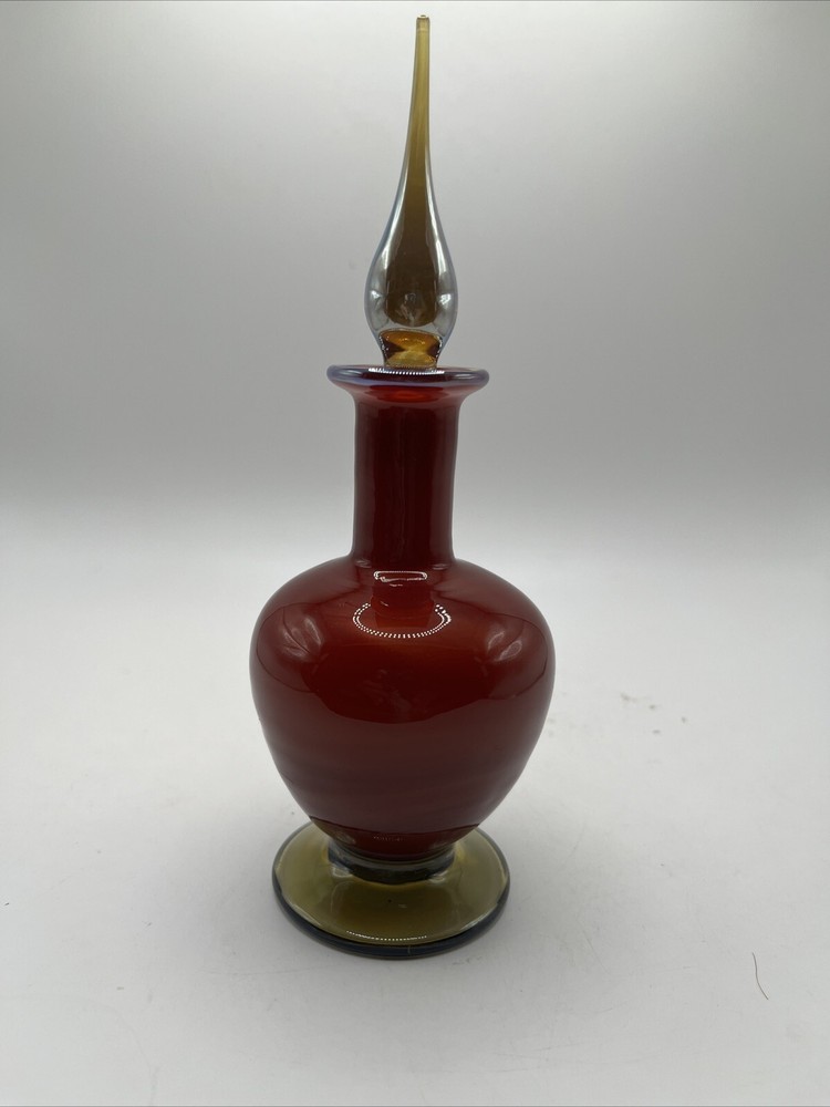 Vintage Lundberg Studios Art Glass Perfume Bottle