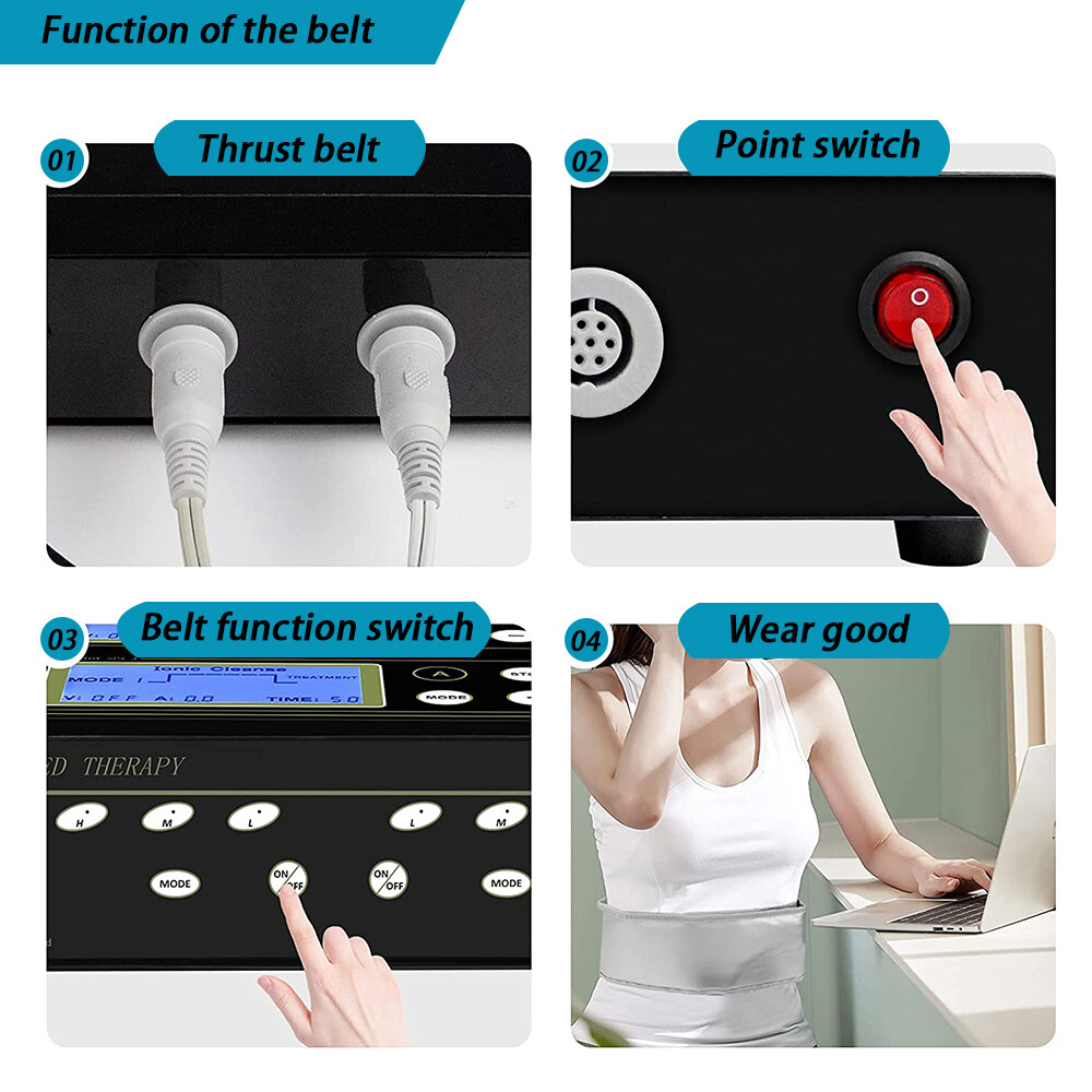 2023 Upgrade Version Dual User Detox Ionic Foot Bath Detox Machine Infrared Belt