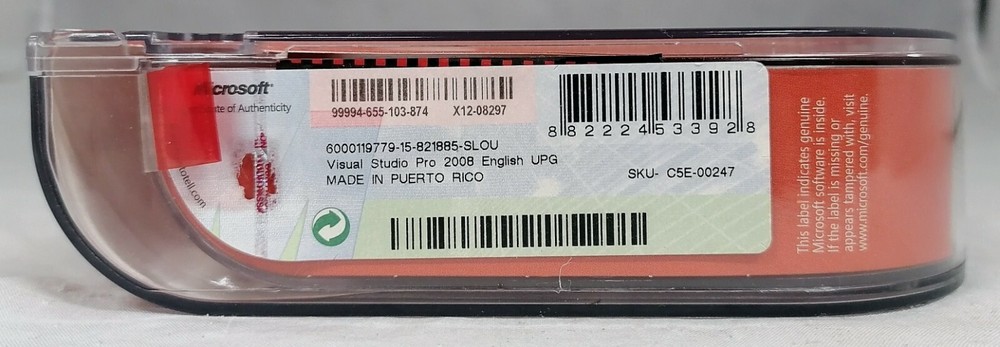 Microsoft Visual Studio 2008 Professional Edition Upgrade & SQL Server 2005 Dev