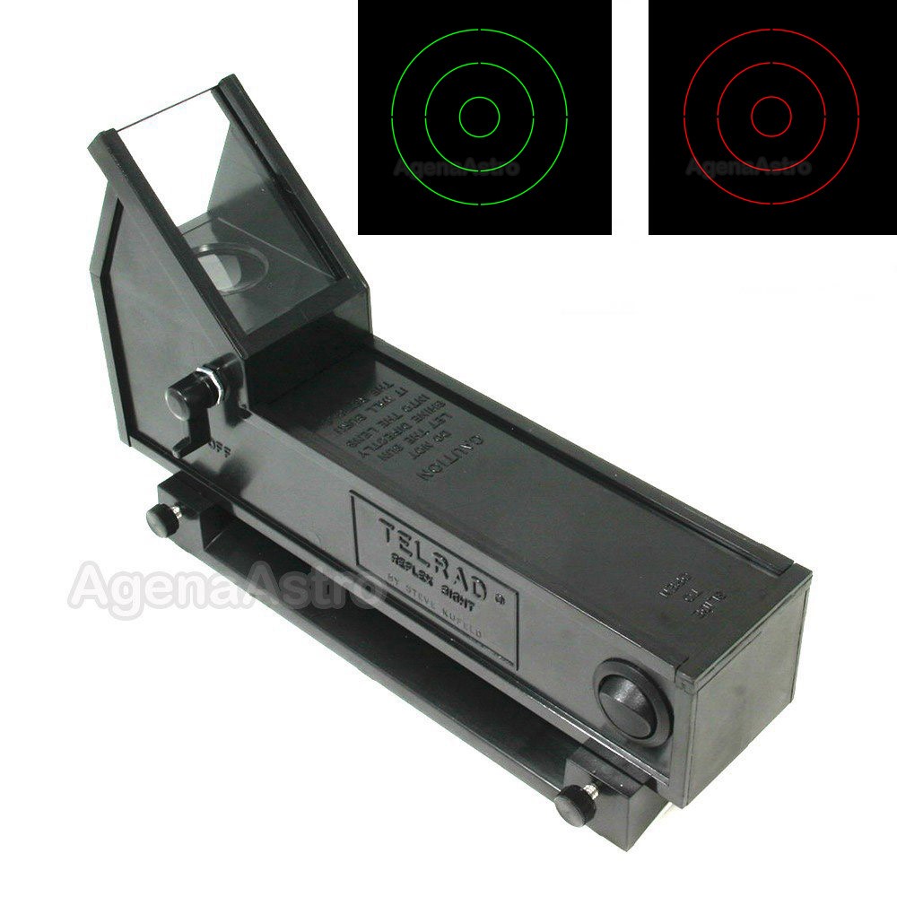 Telrad Telescope Reflex Finder with Mounting Base and Selectable Red / Green ...