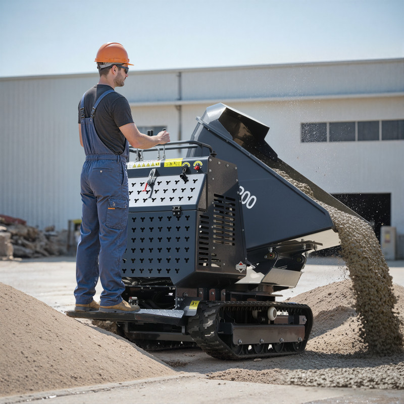 Rotation Dump Truck with B&S Engine Tracked Dumper Hydraulic Tipping Loader