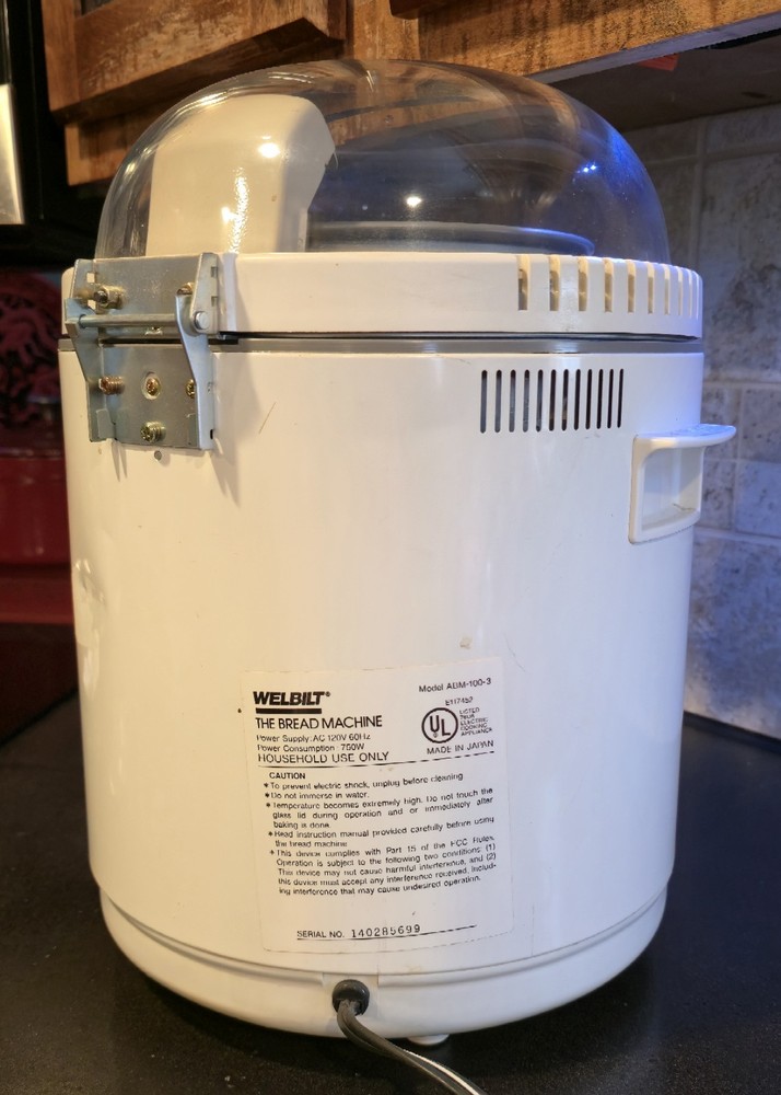 Welbilt The Bread Machine Model ABM-100-3 Bread Maker. No Instructions.