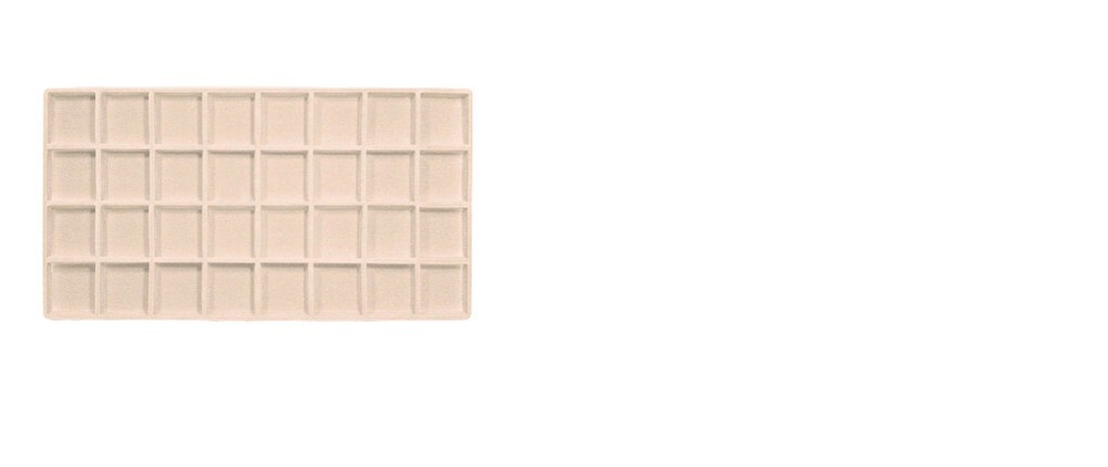 5 Beige 32 Compartment Display Tray Inserts