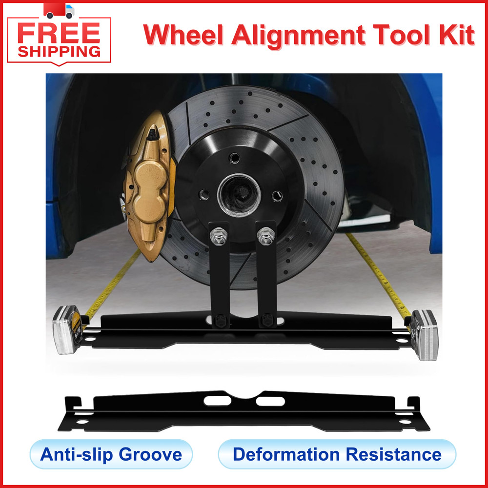 Upgraded Heavy-Duty Steel Wheel Alignment Tool Kit, Collapsible Toe Alignment