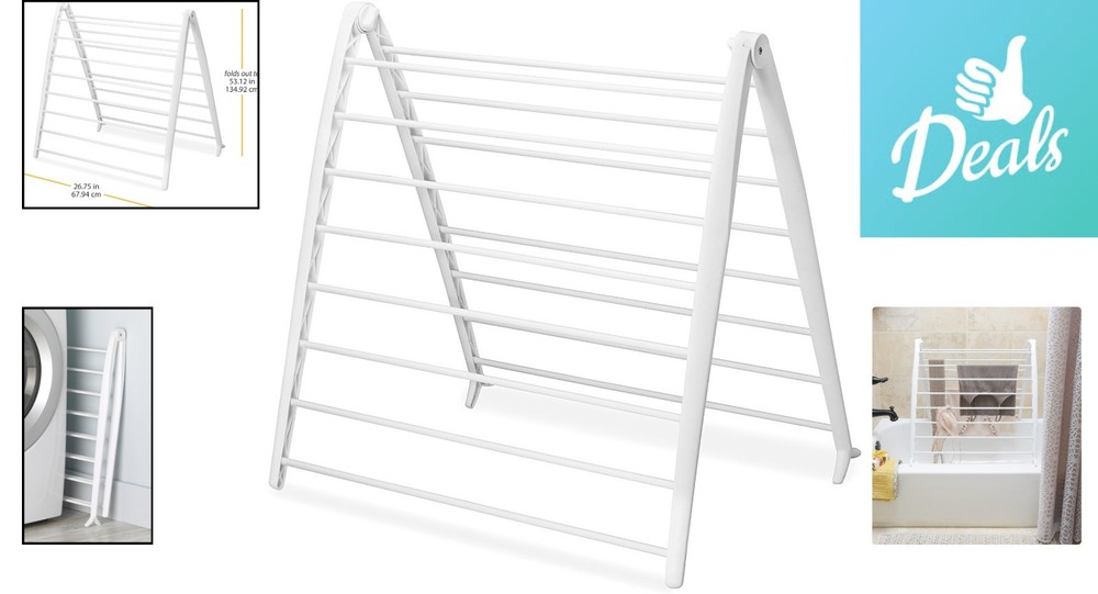 Whitmors Spacemaker Folding Drying Rack - Compact & Energy Efficient Design