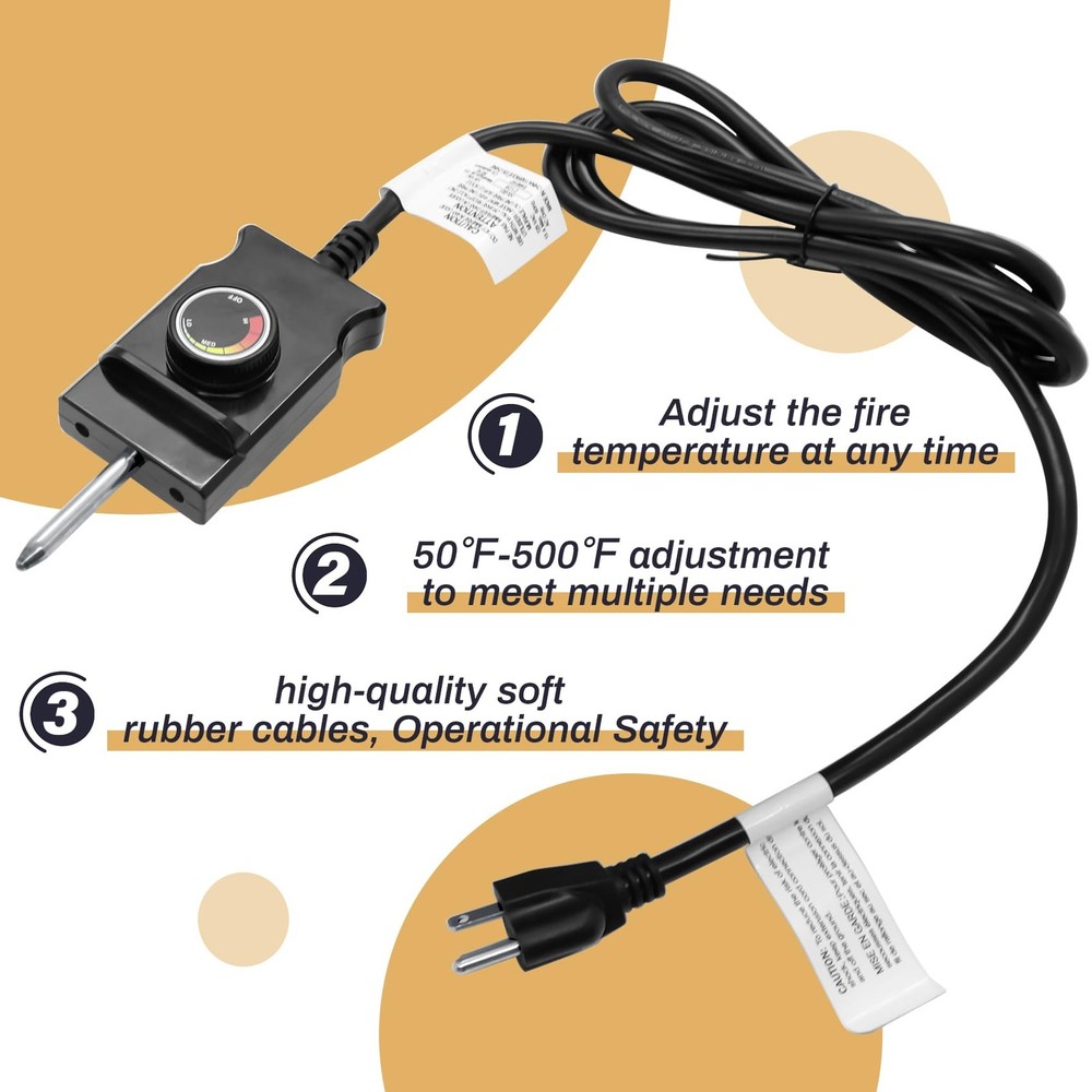 Adjustable Thermostat Controller Probe Cord for Masterbuilt Electric Smoker