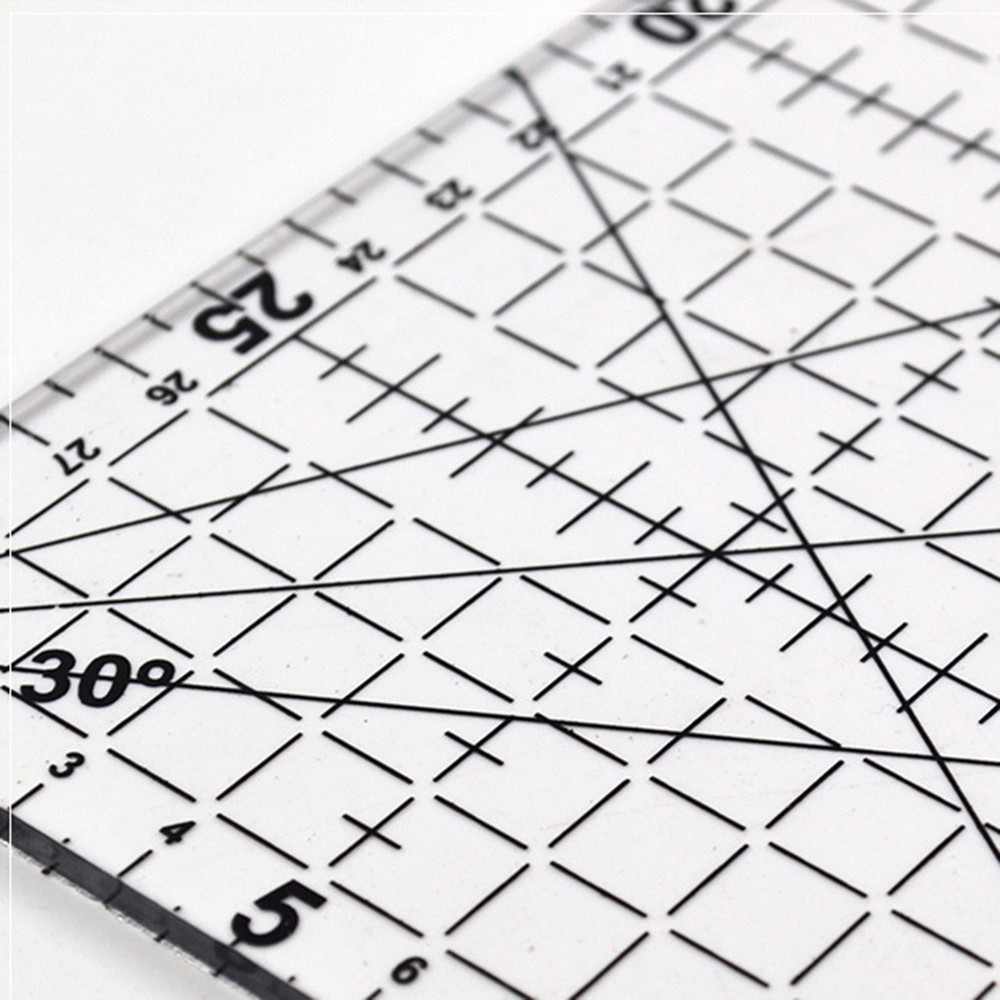 DIY Quilter's Ruler Sewing Ruler Tool with Grid Lines for Easy Precision