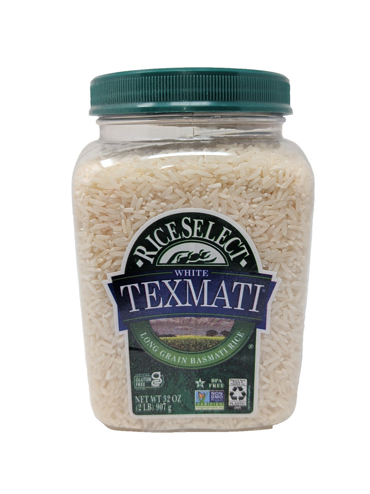 RiceSelect White Texmati Long Grain Basmati Rice 32 Ounce Container