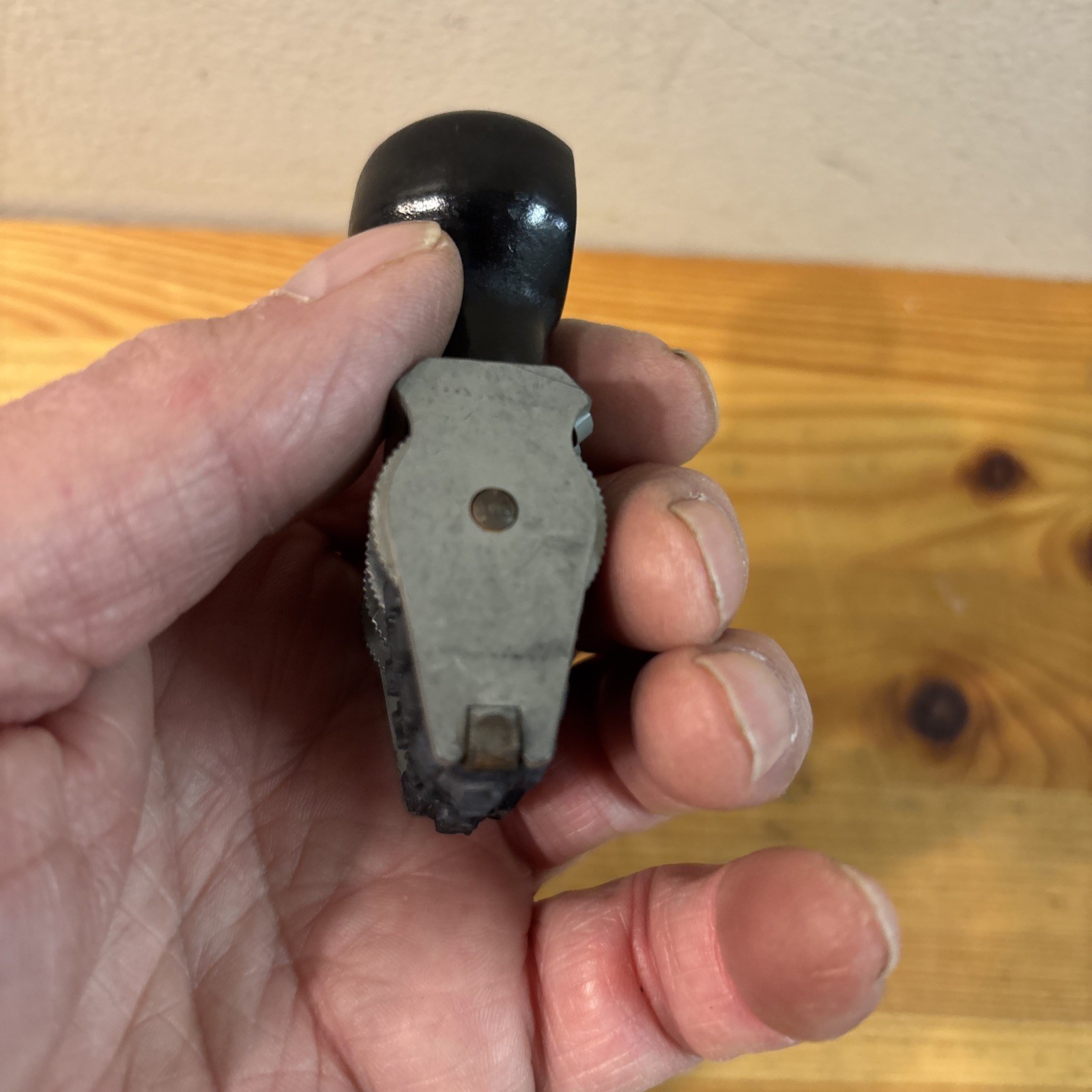 Vtg Front Rotary Date Stamp Wood Handle Metal Wheels Made In USA FREE SHIPPING