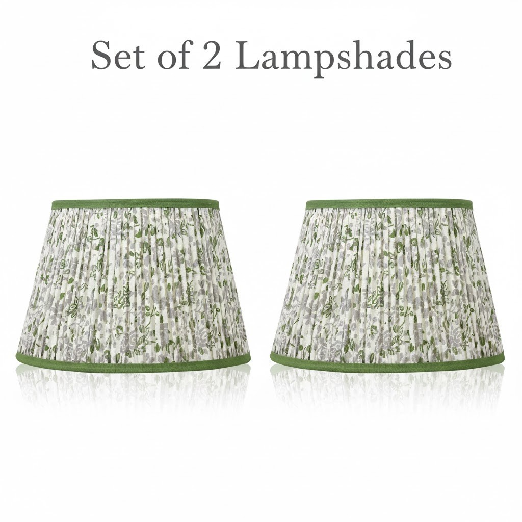 Set of 2 - 16 inch / 40cm straight empire premium softback lamp shade in cotton