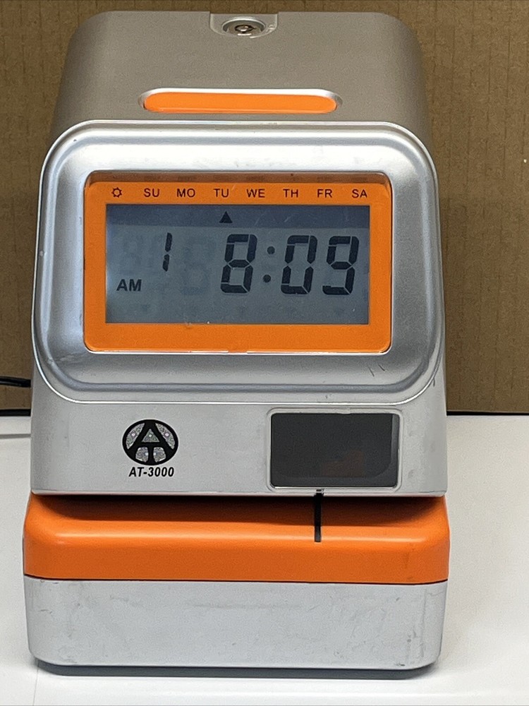 Allied Time AT-3000 Electronic Time Clock Date Stamp - UNTESTED F4-1