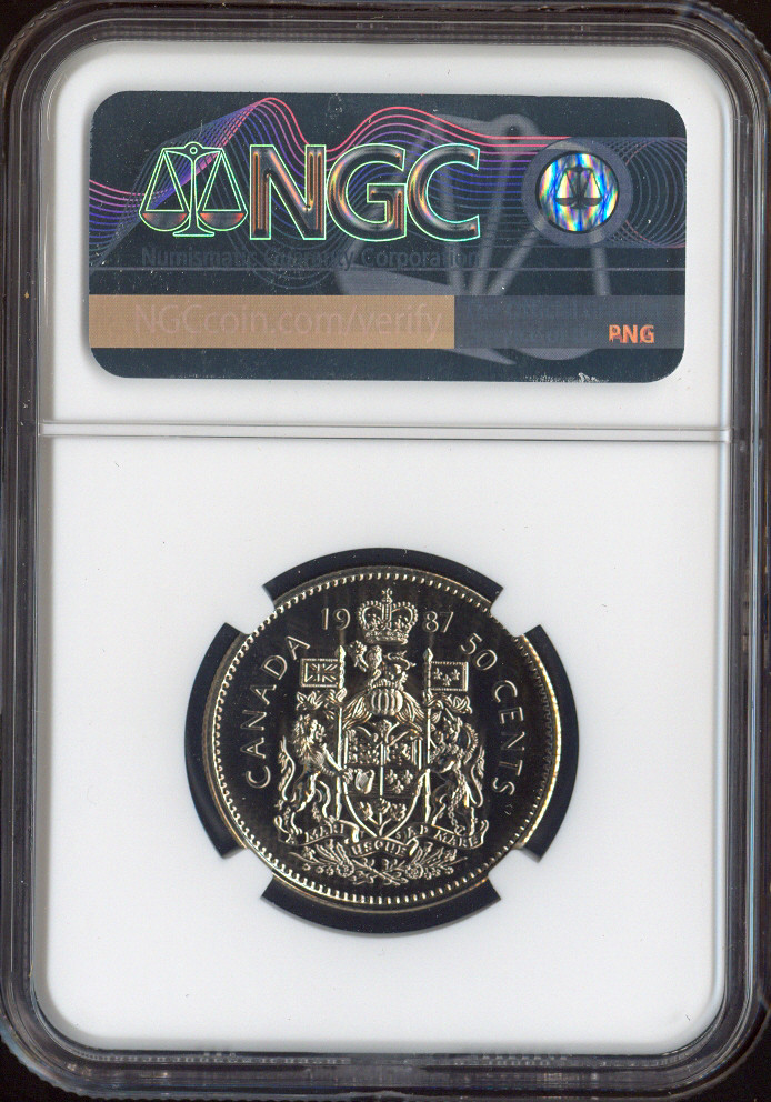 1987 Canada 50 Cents 50C NGC MS68 MAC - Quality
