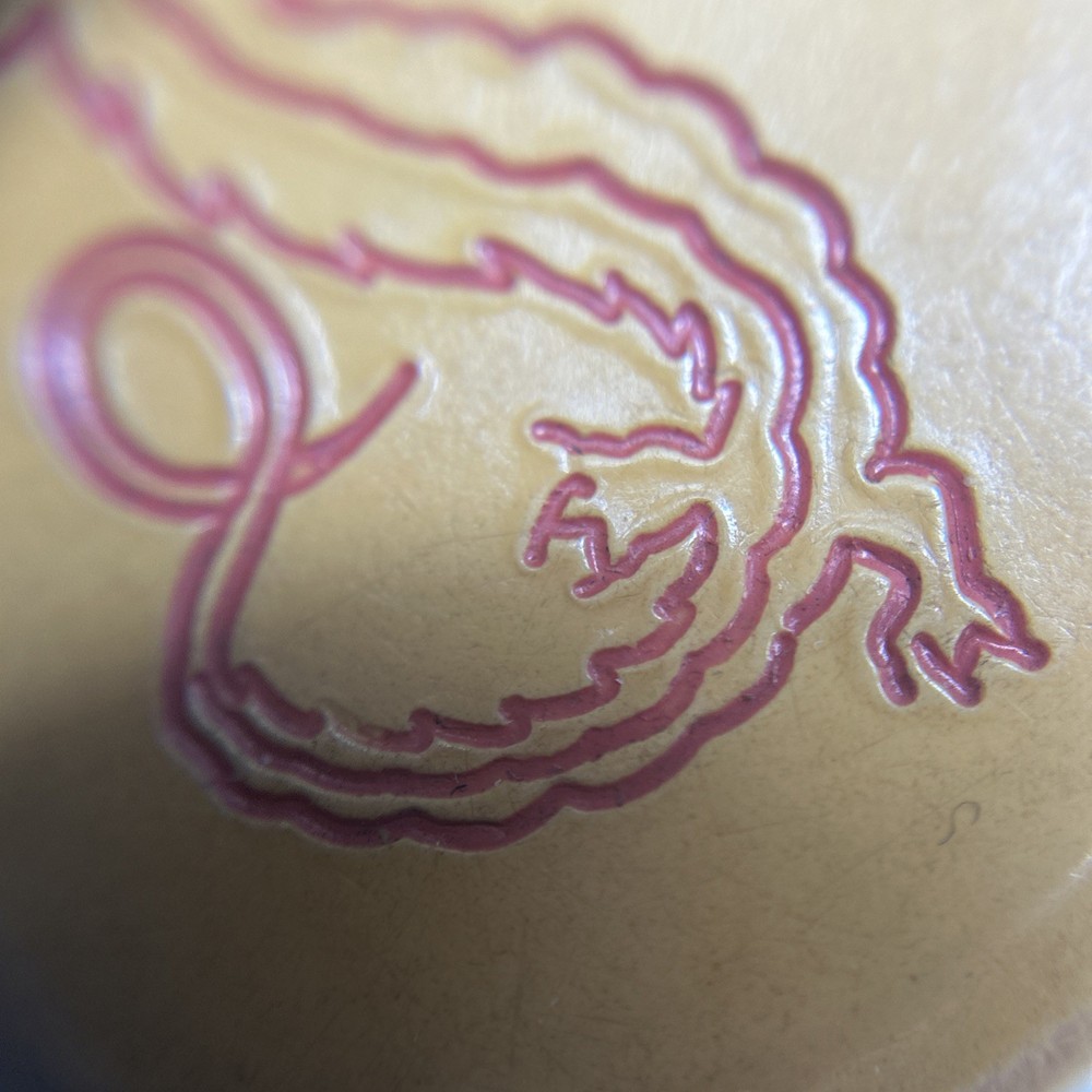 Antique Picture Button Mythological Creature Dragon Bakelite Celluloid?