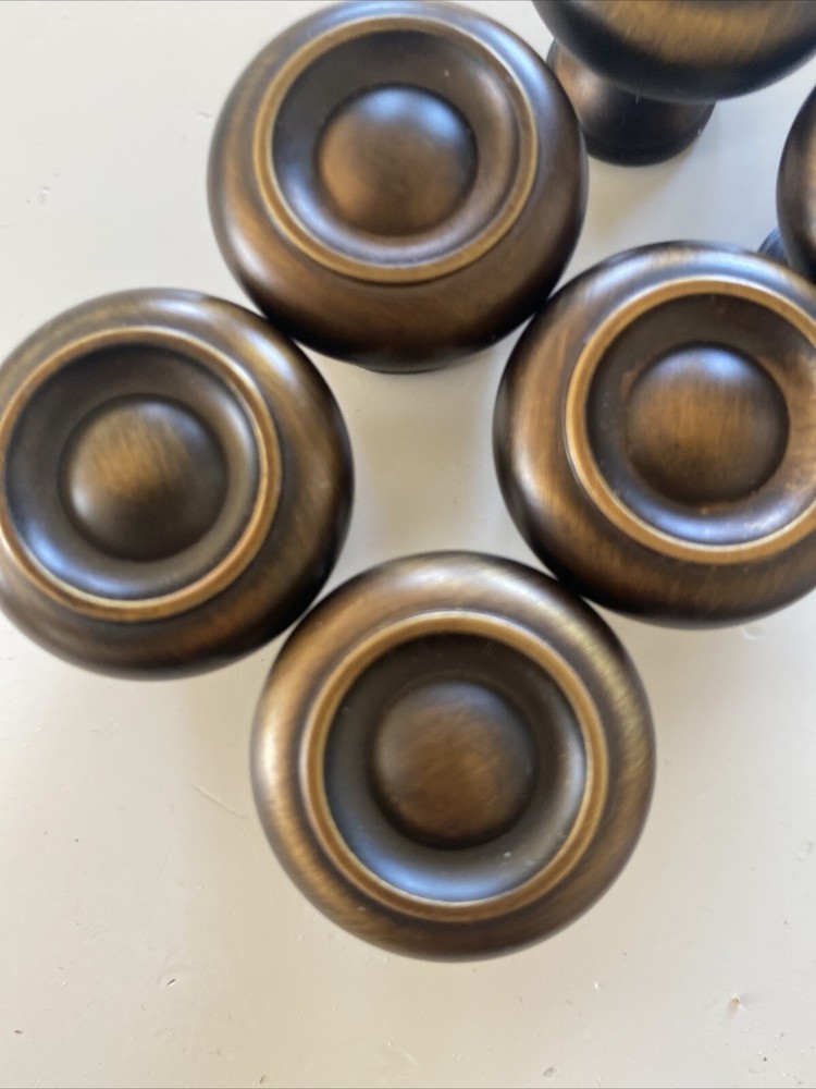 Six Dark Bronze Knobs Euc!!
